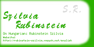szilvia rubinstein business card